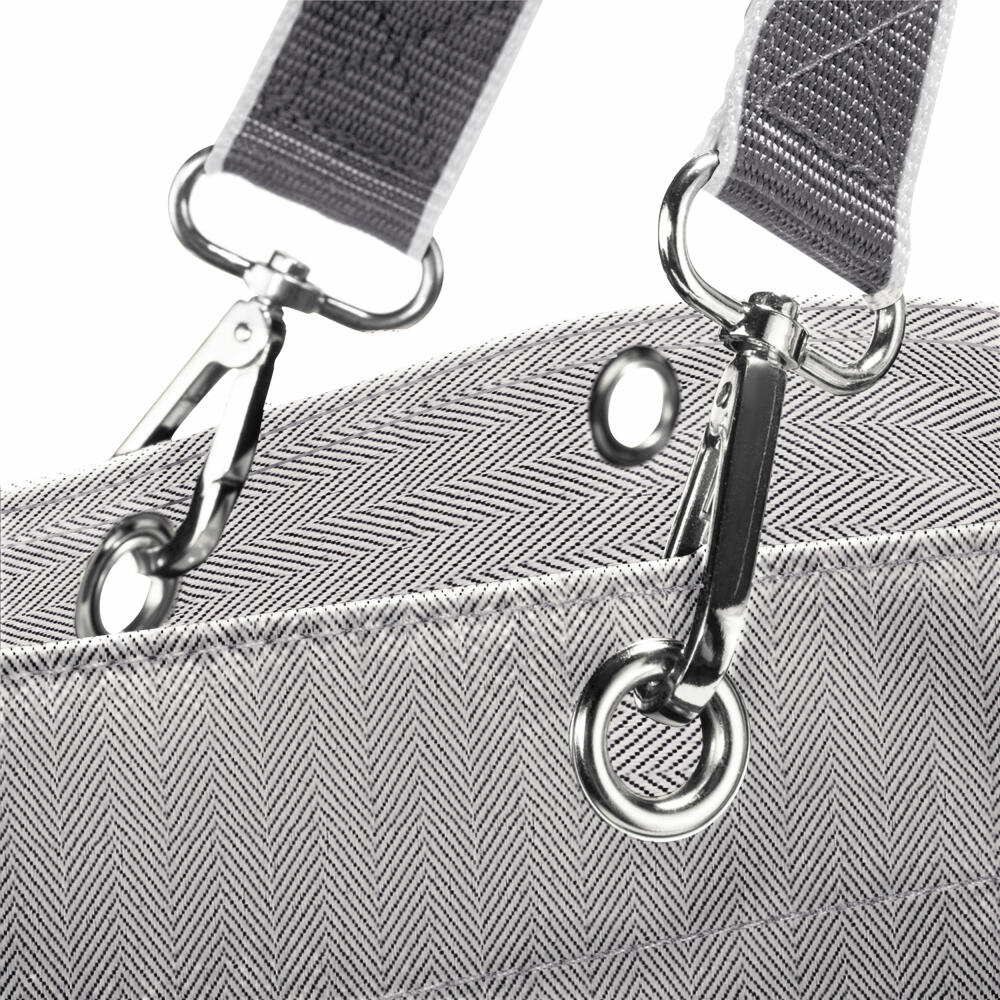 reisenthel shopper XL, Einkaufstasche, Tragetasche, Strandtasche, Tasche, Herringbone Grey, 35 L, ZU7074