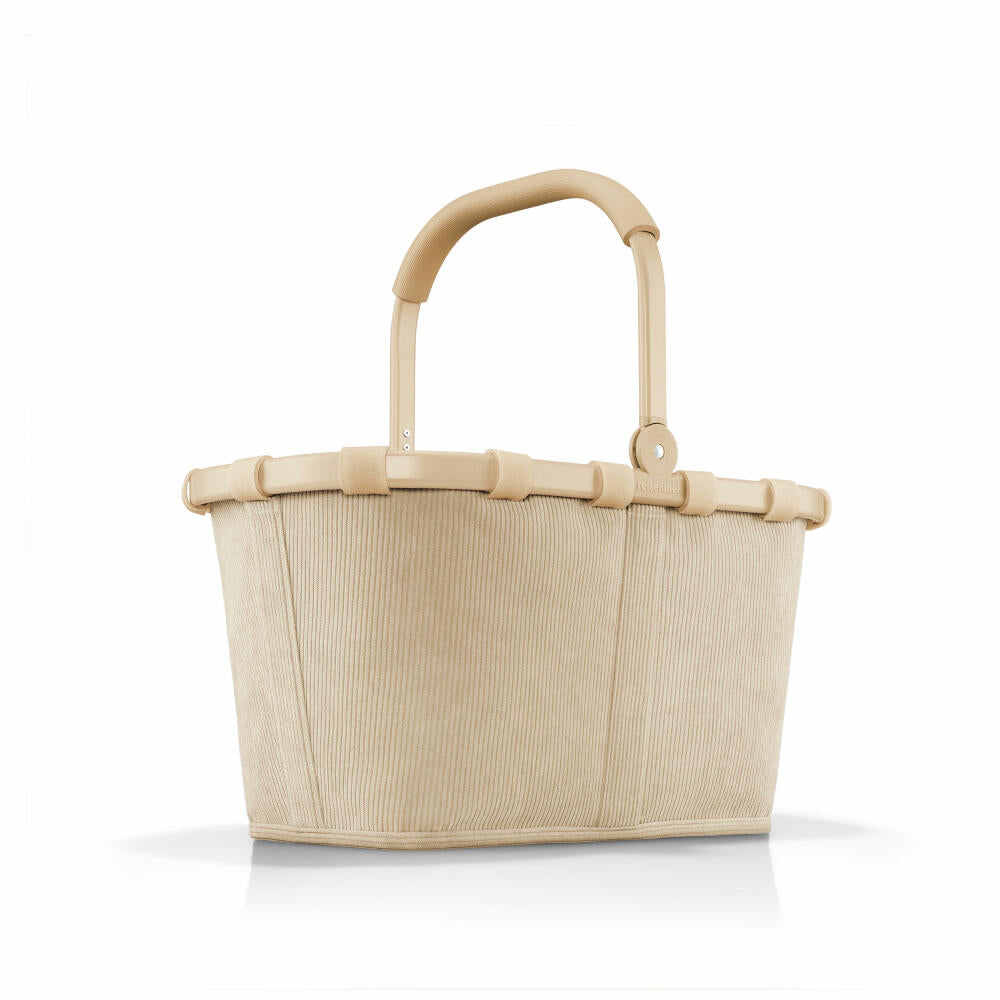 reisenthel carrybag, Einkaufskorb, Polyestergewebe, Frame Cord Sand, 22 L, BK6053