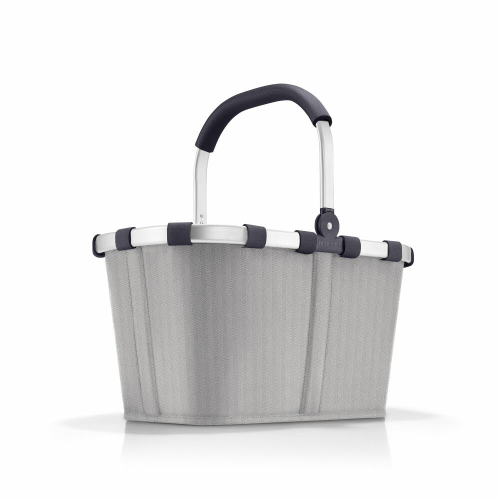 reisenthel carrybag, Einkaufskorb, Korb, Polyestergewebe, Herringbone Grey, 22 L, BK7074