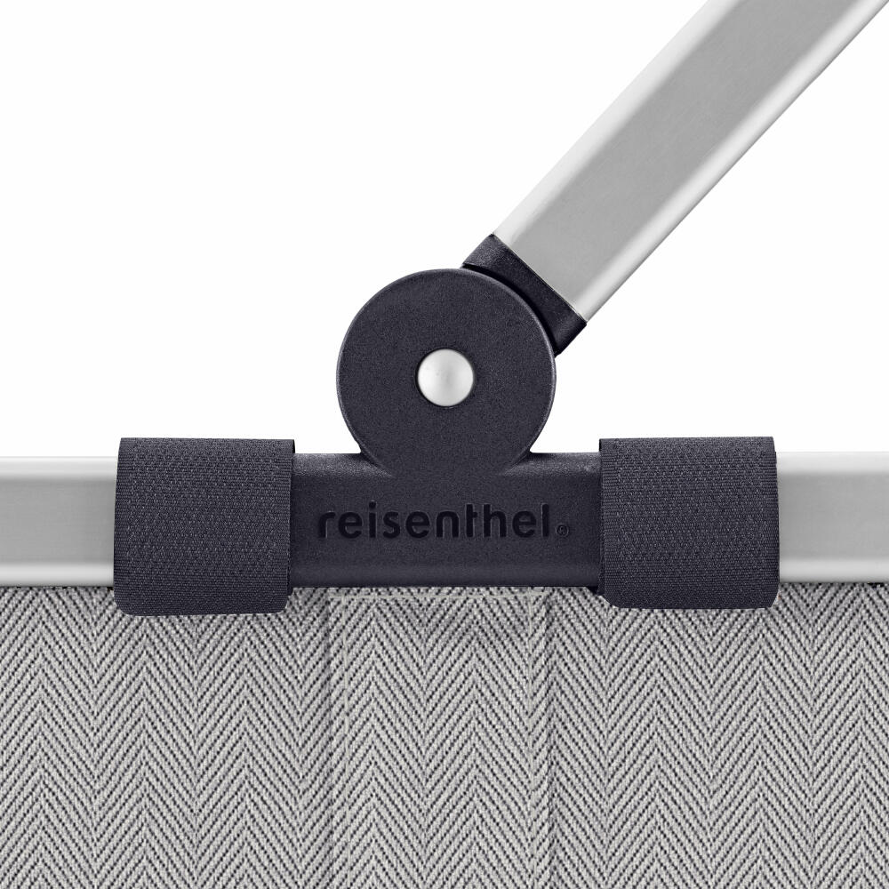 reisenthel carrybag, Einkaufskorb, Korb, Polyestergewebe, Herringbone Grey, 22 L, BK7074