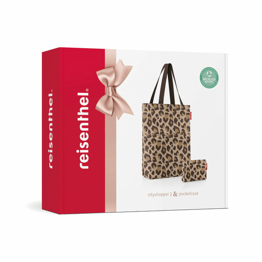 reisenthel cityshopper 2 set #1, 2-tlg., Tragetasche, Tasche, pocketcase, Leo Macchiato, 25 L, ZD6048