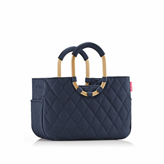 reisenthel loopshopper M, Einkaufstasche, Shopper, Tragetasche, Tasche, Frame Rhombus Midnight Gold, 12 L, OS4111
