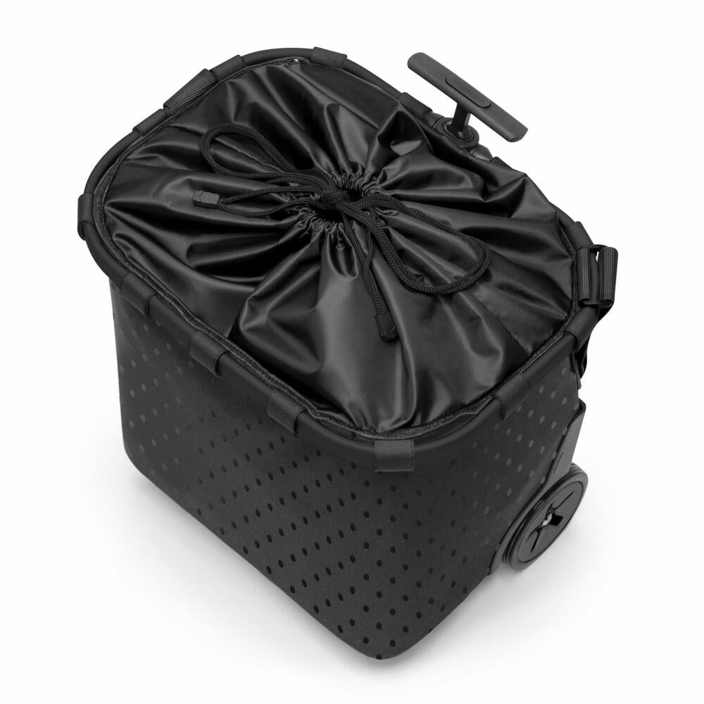 reisenthel carrycruiser, Einkaufstrolley, Einkaufskorb mit Rollen, Frame Glossy Dots Black, 40 L, OE7076