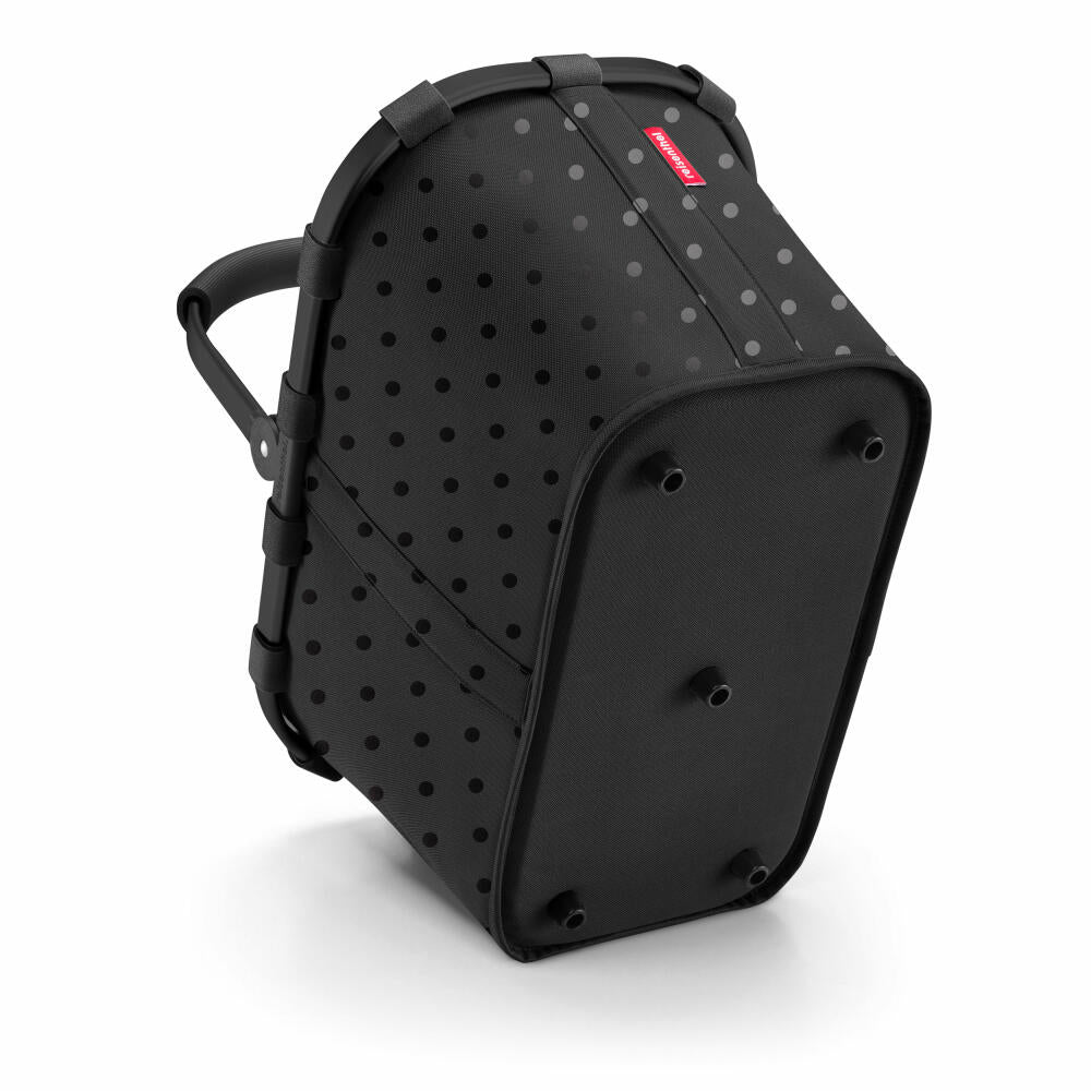 reisenthel carrybag, Einkaufskorb, Korb, Picknickkorb, Frame Glossy Dots Black, 22 L, BK7076