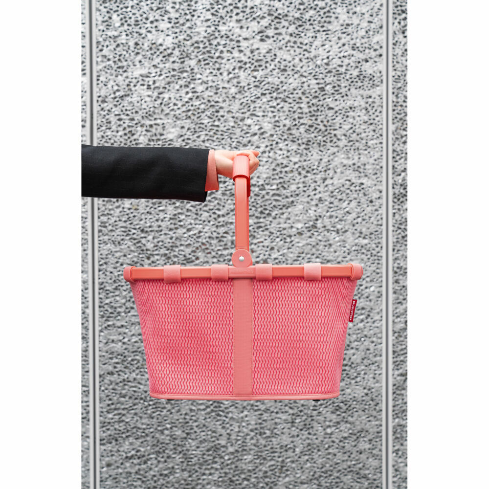 reisenthel carrybag, Einkaufskorb, Korb, Picknickkorb, Frame Mesh Coral, 22 L, BK3103
