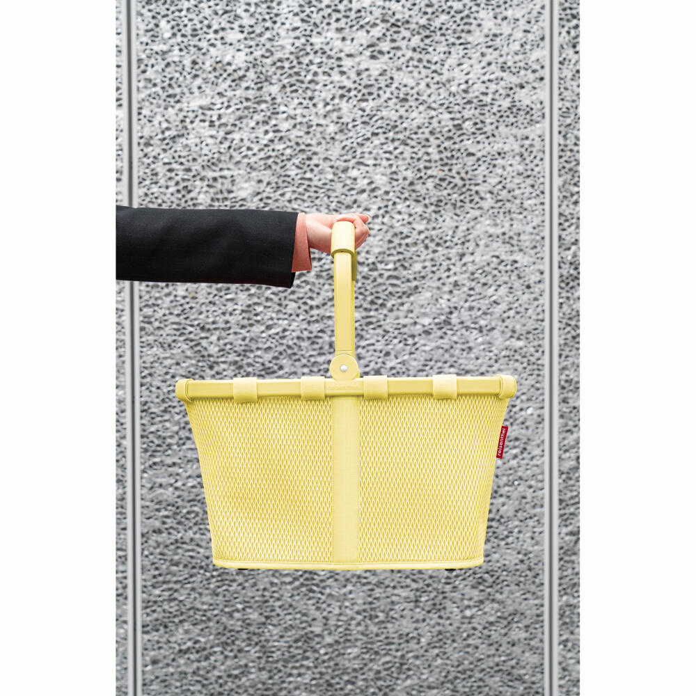 reisenthel carrybag, Einkaufskorb, Korb, Picknickkorb, Frame Mesh Lemon, 22 L, BK2037