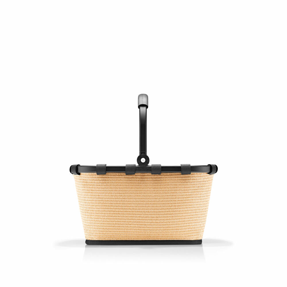 reisenthel carrybag XS, Einkaufskorb, Korb, Picknickkorb, Frame Raffia Black, 5 L, BN7079