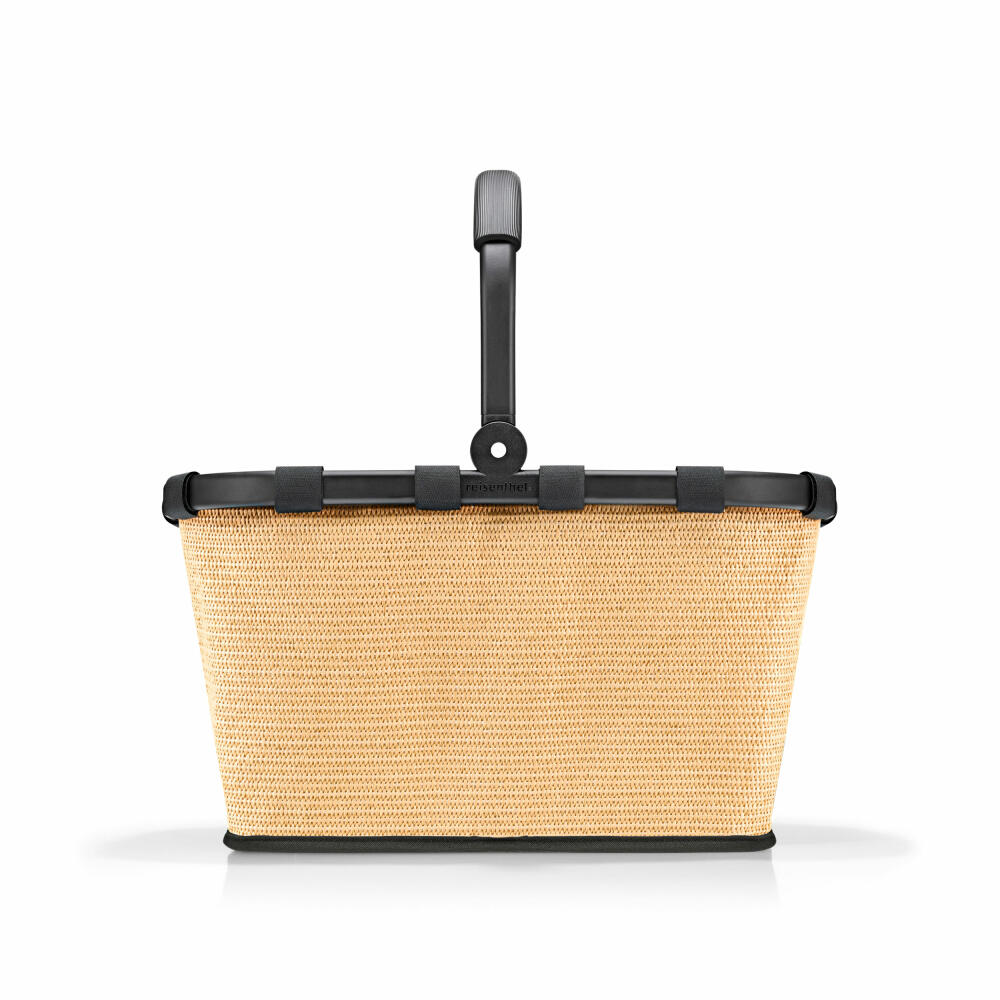 reisenthel carrybag, Einkaufskorb, Korb, Picknickkorb, Frame Raffia Black, 22 L, BK7079
