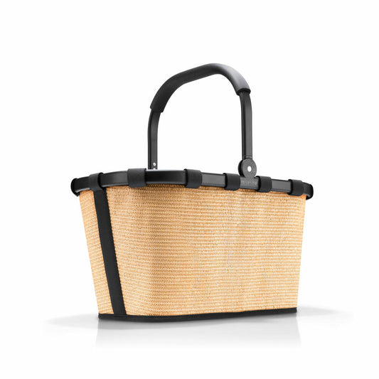 reisenthel carrybag, Einkaufskorb, Korb, Picknickkorb, Frame Raffia Black, 22 L, BK7079
