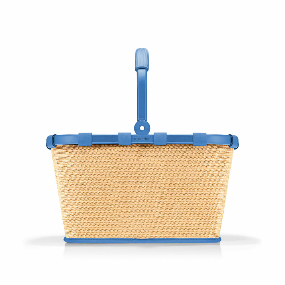 reisenthel carrybag, Einkaufskorb, Korb, Picknickkorb, Frame Raffia Blue, 22 L, BK4122