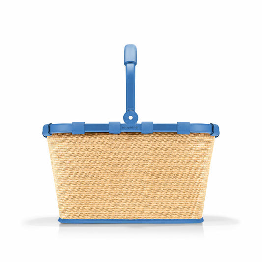 reisenthel carrybag, Einkaufskorb, Korb, Picknickkorb, Frame Raffia Blue, 22 L, BK4122