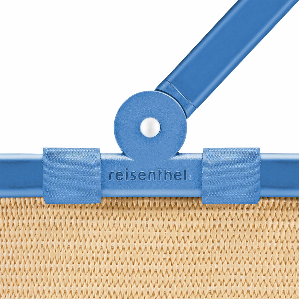 reisenthel carrybag, Einkaufskorb, Korb, Picknickkorb, Frame Raffia Blue, 22 L, BK4122