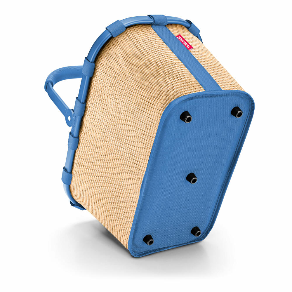 reisenthel carrybag, Einkaufskorb, Korb, Picknickkorb, Frame Raffia Blue, 22 L, BK4122