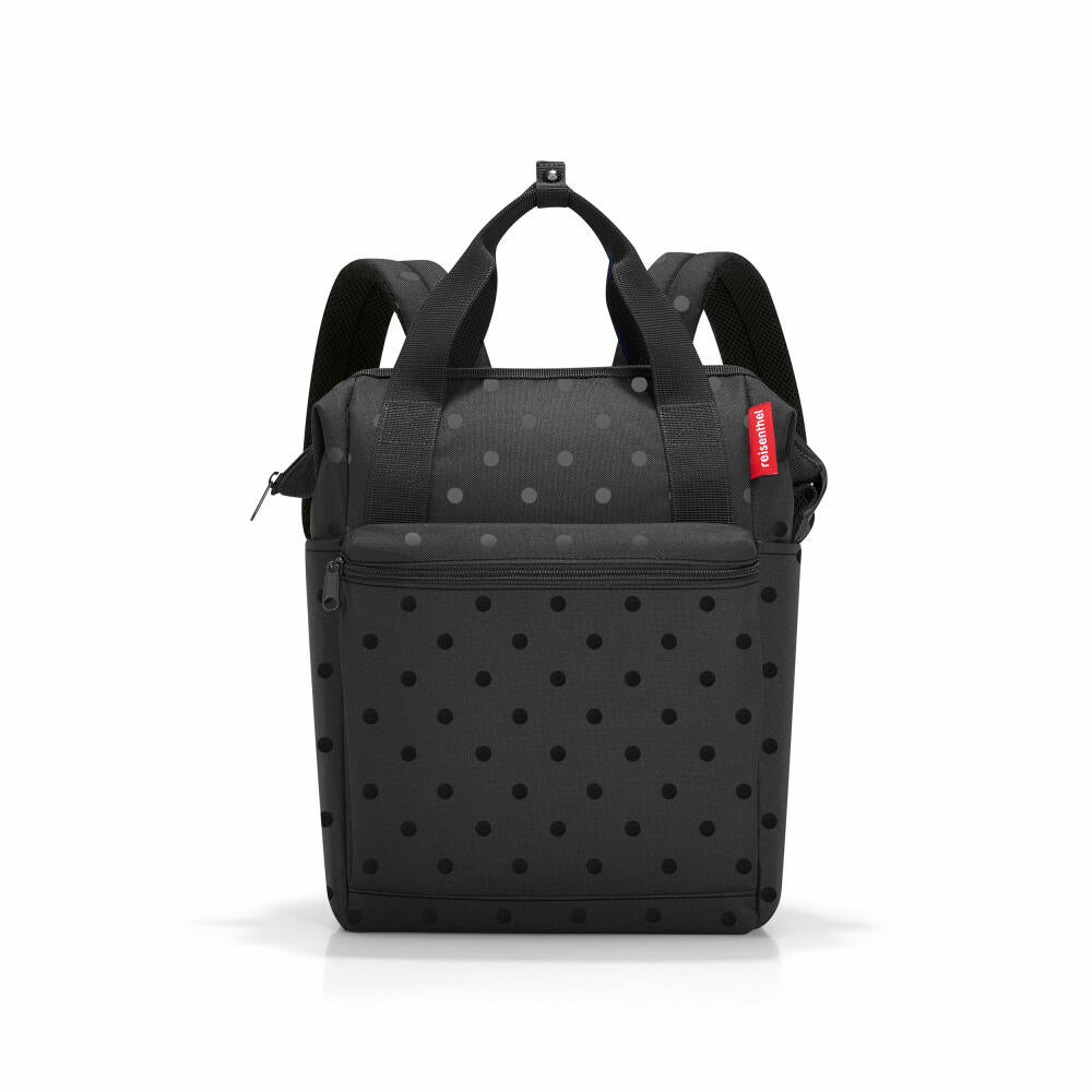 reisenthel allrounder R, Rucksack, Tragetasche, Tasche, Glossy Dots Black, 12 L, JR7075