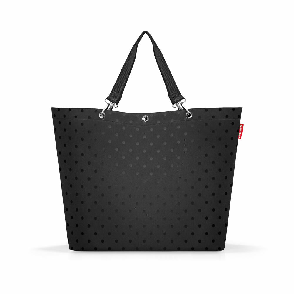 reisenthel shopper XL, Einkaufstasche, Tragetasche, Tasche, Glossy Dots Black, 35 L, ZU7075
