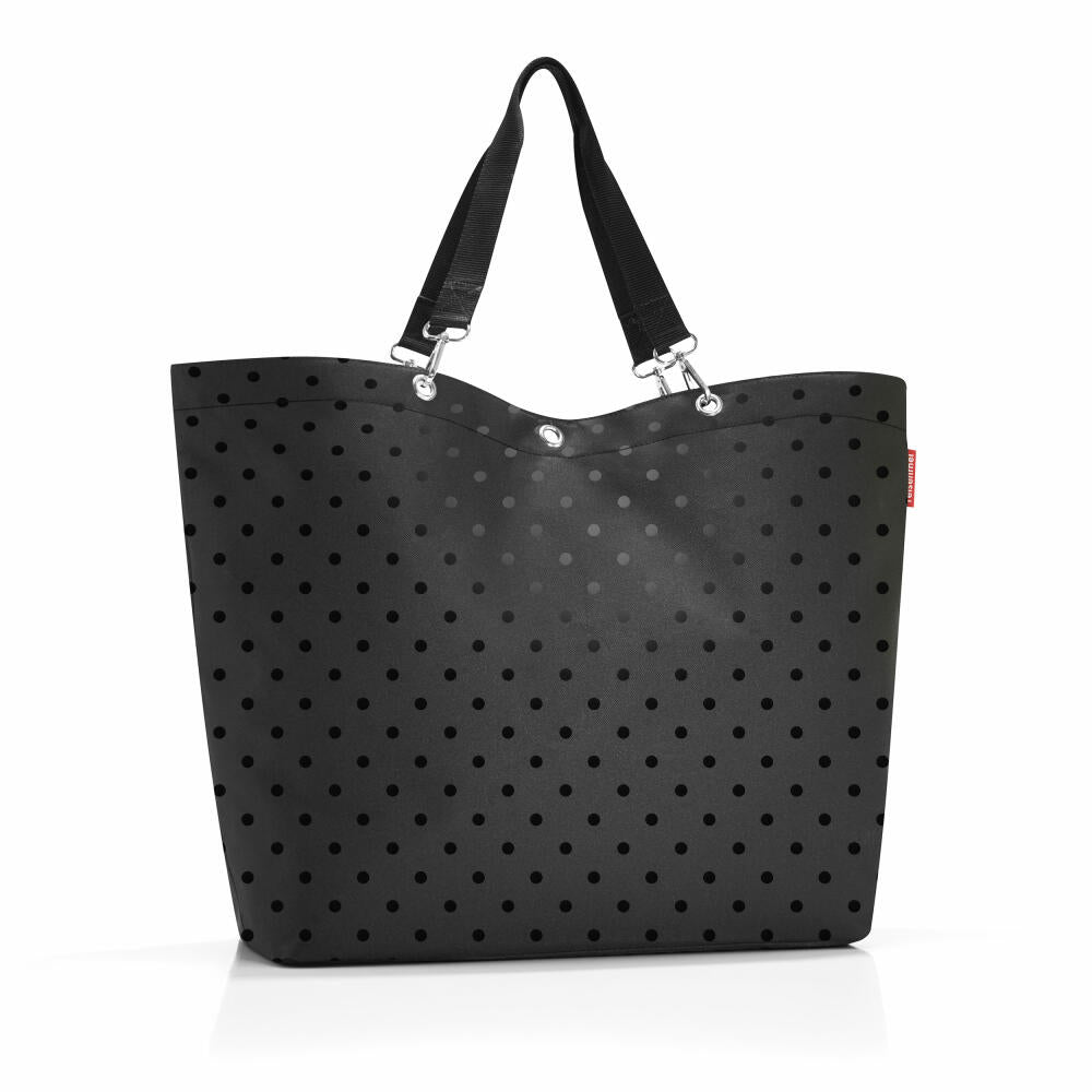 reisenthel shopper XL, Einkaufstasche, Tragetasche, Tasche, Glossy Dots Black, 35 L, ZU7075
