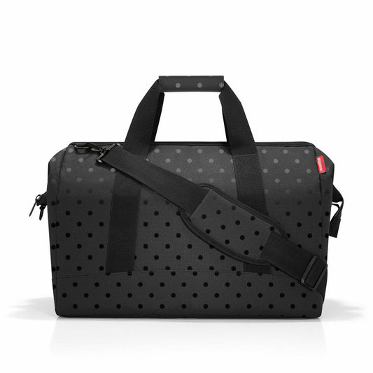 reisenthel allrounder L, Reisetasche, Sporttasche, Tasche, Glossy Dots Black, 30 L, MT7075