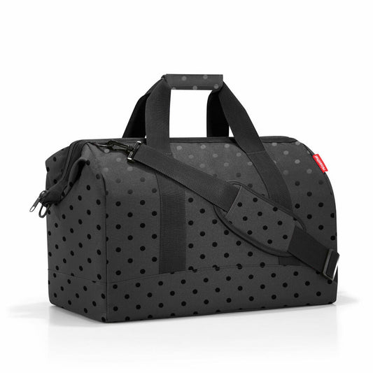 reisenthel allrounder L, Reisetasche, Sporttasche, Tasche, Glossy Dots Black, 30 L, MT7075
