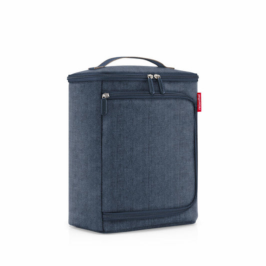reisenthel coolerbox, Kühltasche, Isolierte Tasche, Thermotasche, Herringbone Dark Blue, 7 L, UK4113