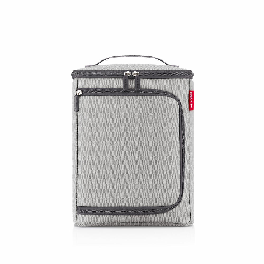 reisenthel coolerbox, Kühltasche, Isolierte Tasche, Thermotasche, Herringbone Grey, 7 L, UK7074