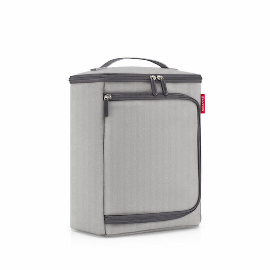 reisenthel coolerbox, Kühltasche, Isolierte Tasche, Thermotasche, Herringbone Grey, 7 L, UK7074