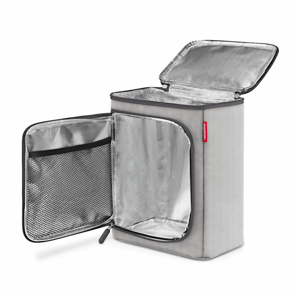 reisenthel coolerbox, Kühltasche, Isolierte Tasche, Thermotasche, Herringbone Grey, 7 L, UK7074