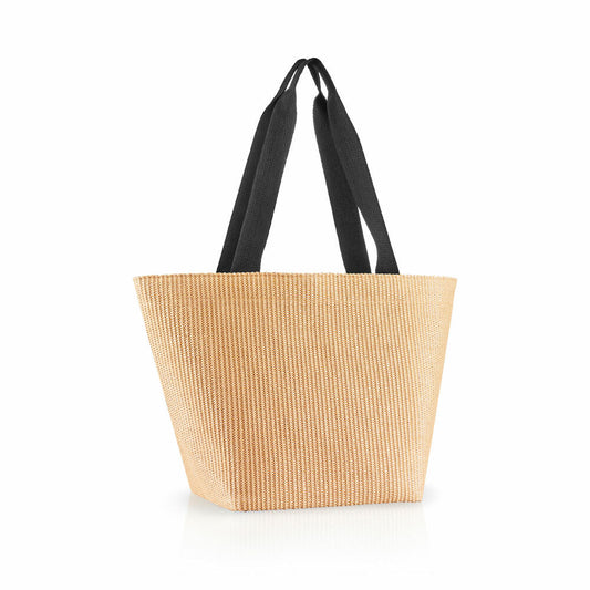 reisenthel shopper M, Einkaufstasche, Tragetasche, Tasche, Raffia Black, 15 L, ZS7078