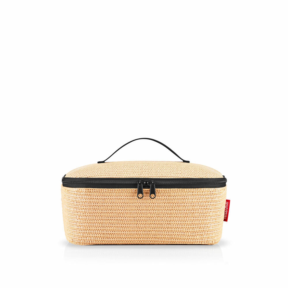 reisenthel coolerbag M pocket, Kühltasche, Isolierte Tasche, Thermotasche, Raffia Black, 4.5 L, LF7078