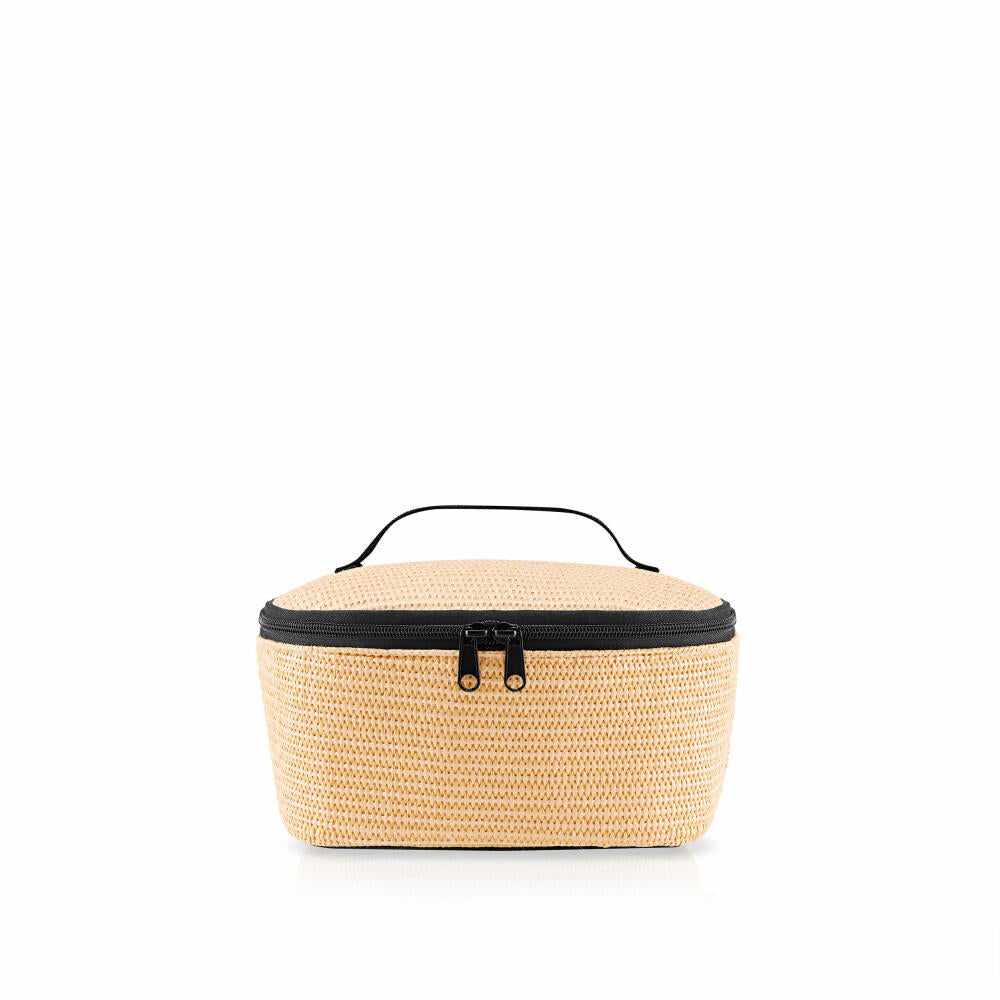 reisenthel coolerbag S pocket, Kühltasche, Isolierte Tasche, Thermotasche, Raffia Black, 2.5 L, LG7078