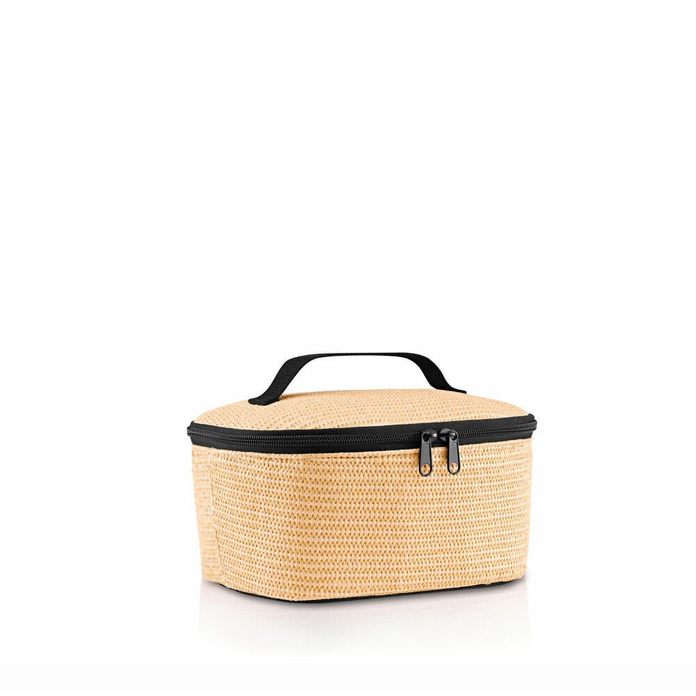 reisenthel coolerbag S pocket, Kühltasche, Isolierte Tasche, Thermotasche, Raffia Black, 2.5 L, LG7078