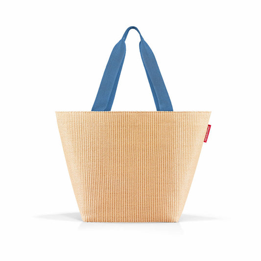 reisenthel shopper M, Einkaufstasche, Tragetasche, Tasche, Raffia Blue, 15 L, ZS4121