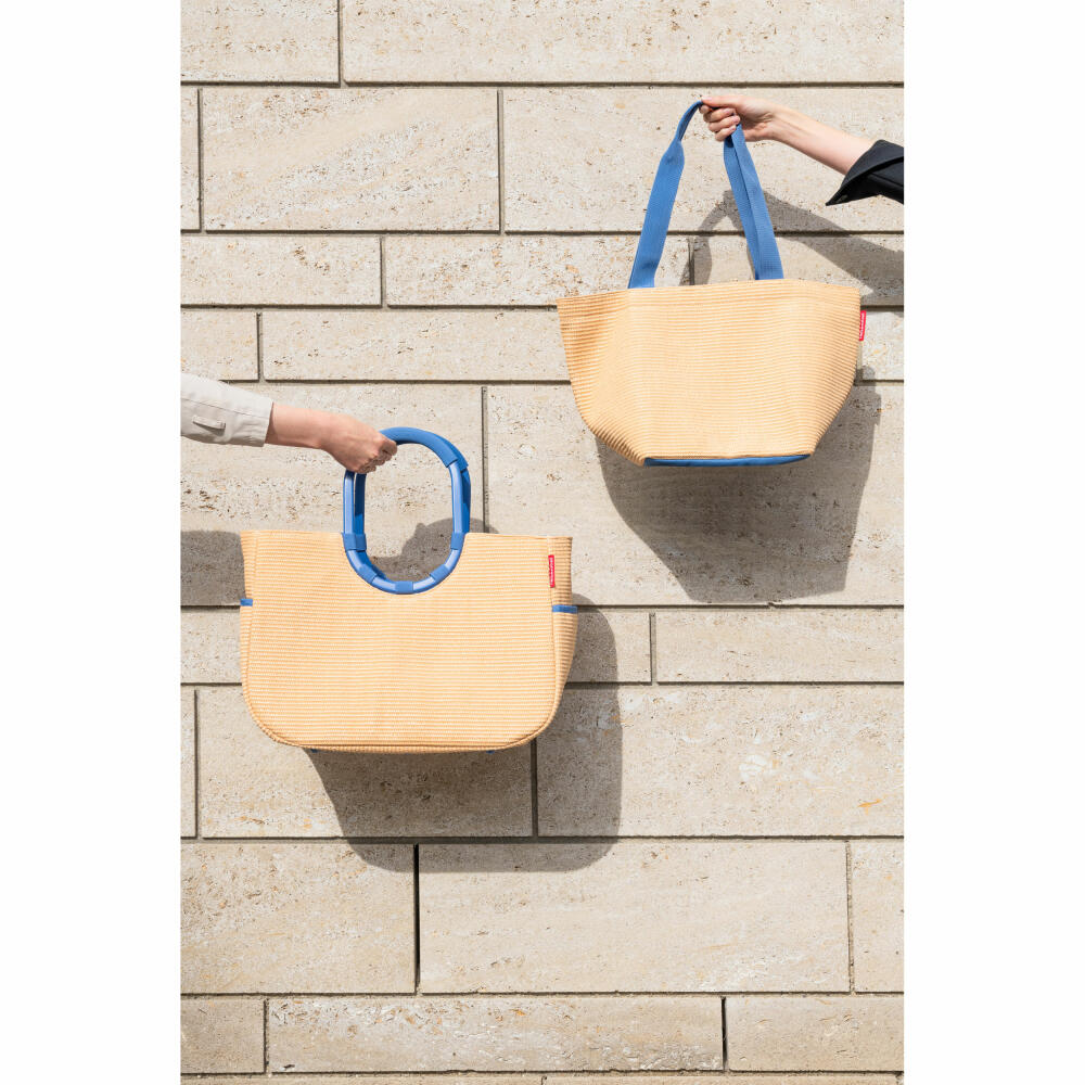 reisenthel shopper M, Einkaufstasche, Tragetasche, Tasche, Raffia Blue, 15 L, ZS4121
