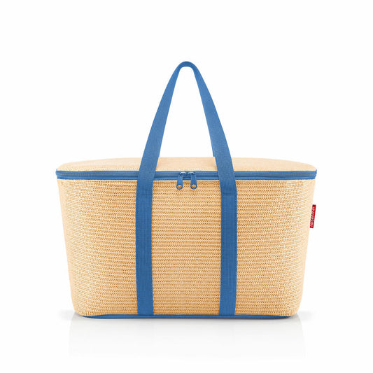 reisenthel coolerbag, Kühltasche, Isolierte Tasche, Thermotasche, Raffia Blue, 20 L, UH4121