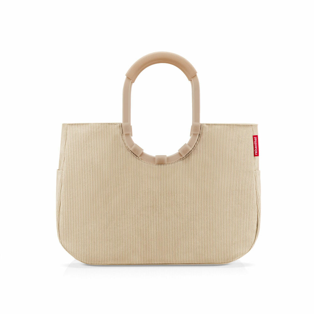 reisenthel loopshopper L, Einkaufstasche, Shopper, Tragetasche, Tasche, Frame Cord Sand, 25 L, OR6053