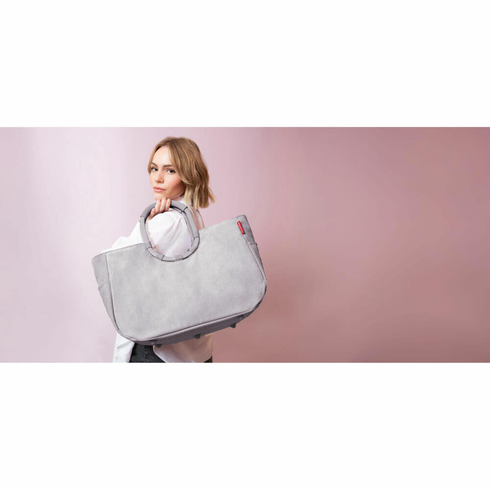 reisenthel loopshopper L, Einkaufstasche, Shopper, Tragetasche, Tasche, Cord Grey, 25 L, OR7084