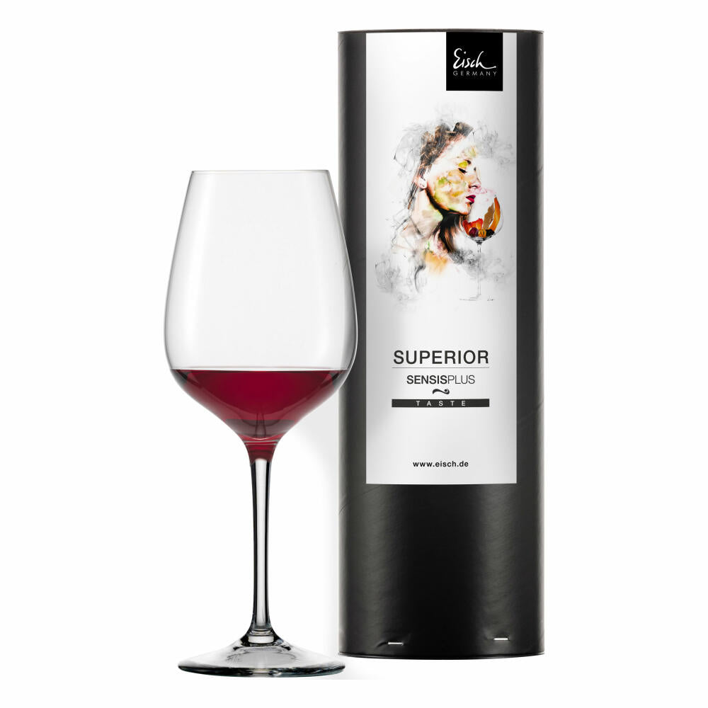 Eisch Bordeauxglas Superior Sensis Plus in Geschenk-Röhre, Kristallglas, 710 ml, 25002021