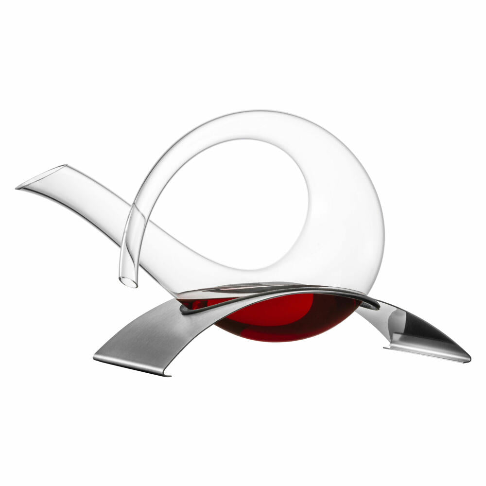 Eisch decanter duck stainless steel base Edition 1, decanter, crystal glass, 0.75 L, 30177315