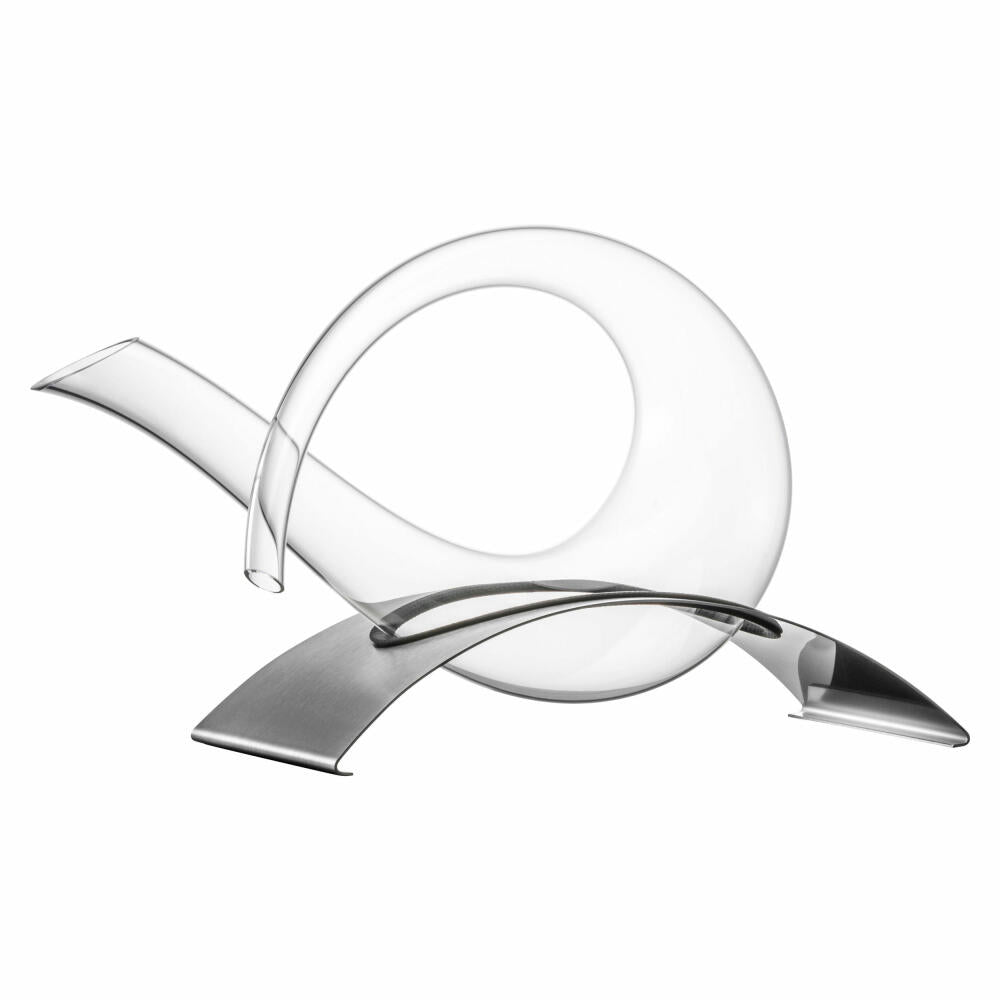 Eisch decanter duck stainless steel base Edition 1, decanter, crystal glass, 0.75 L, 30177315