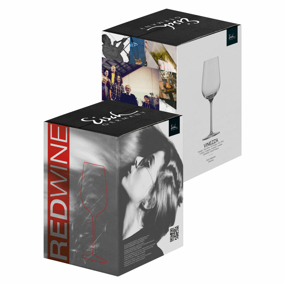 Eisch Rotweinglas 4er Set Vinezza, Weingläser, Kristallglas, 430 ml, 25505020