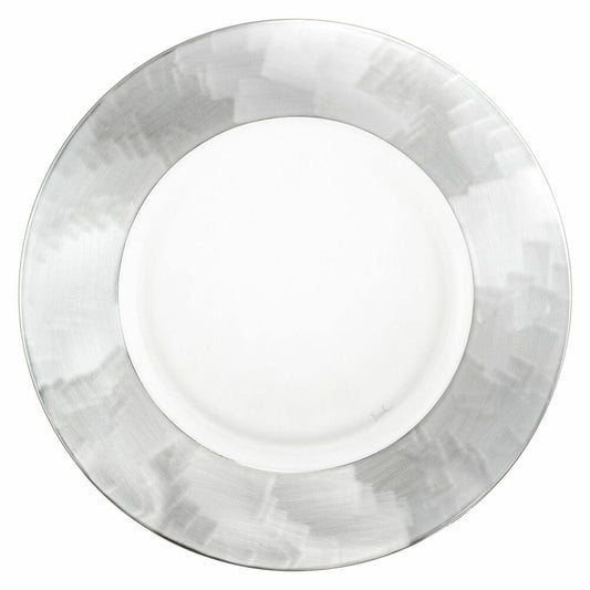 Eisch Teller Puro, Servierteller, Dekoteller, Kristallglas, Silber, 28 cm, 73751628