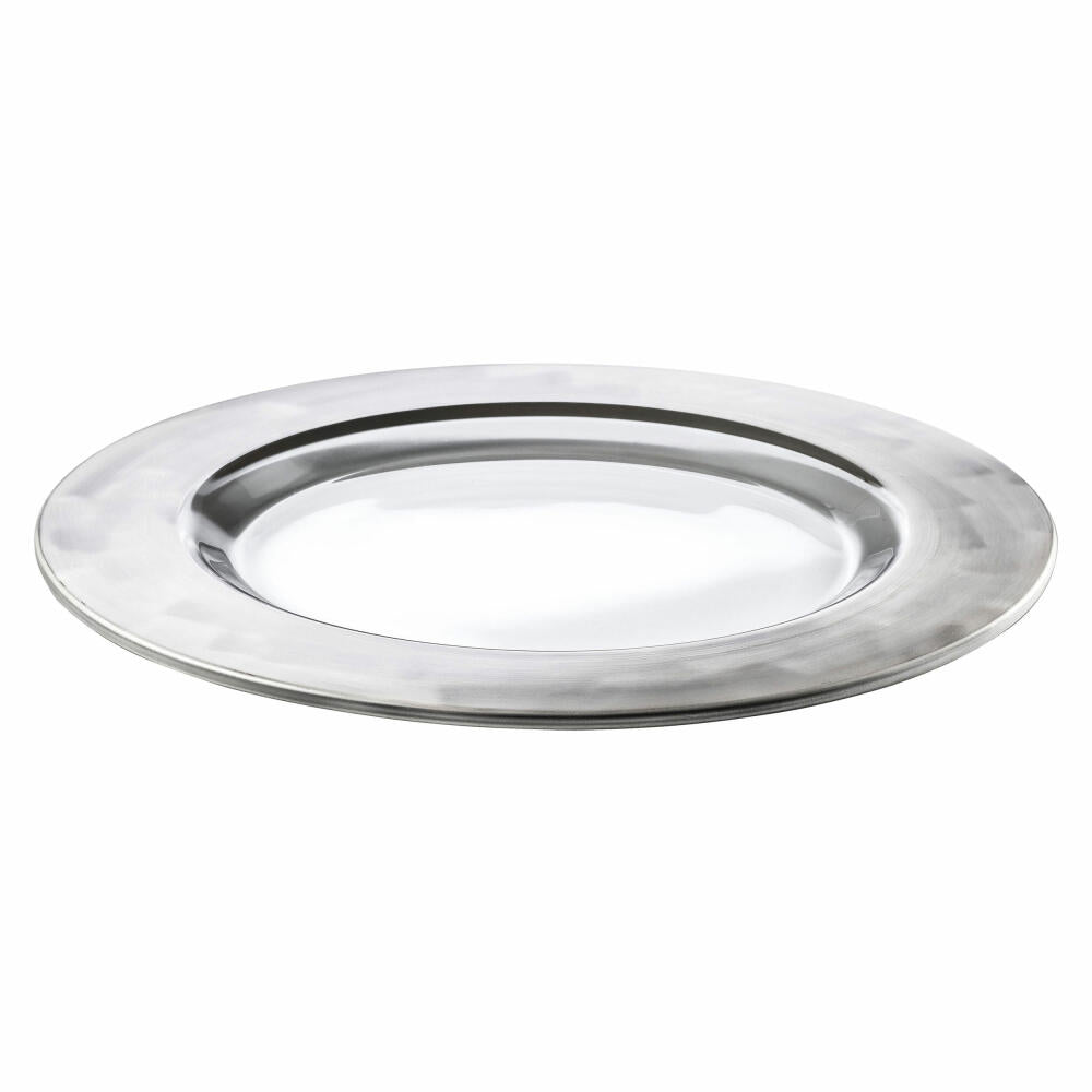 Eisch Teller Puro, Servierteller, Dekoteller, Kristallglas, Silber, 28 cm, 73751628