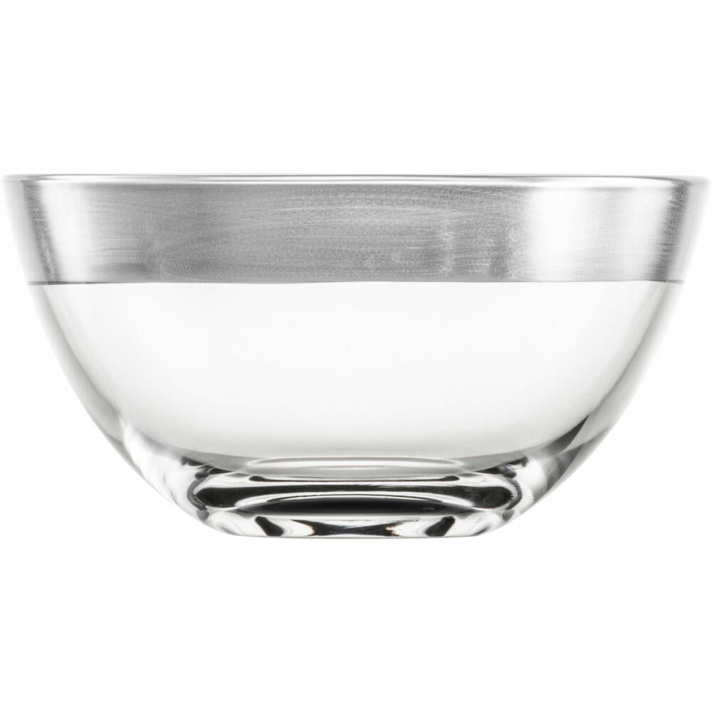 Eisch bowl Puro, cereal bowl, dessert bowl, decorative bowl, crystal glass, silver, Ø 14 cm, 73756714