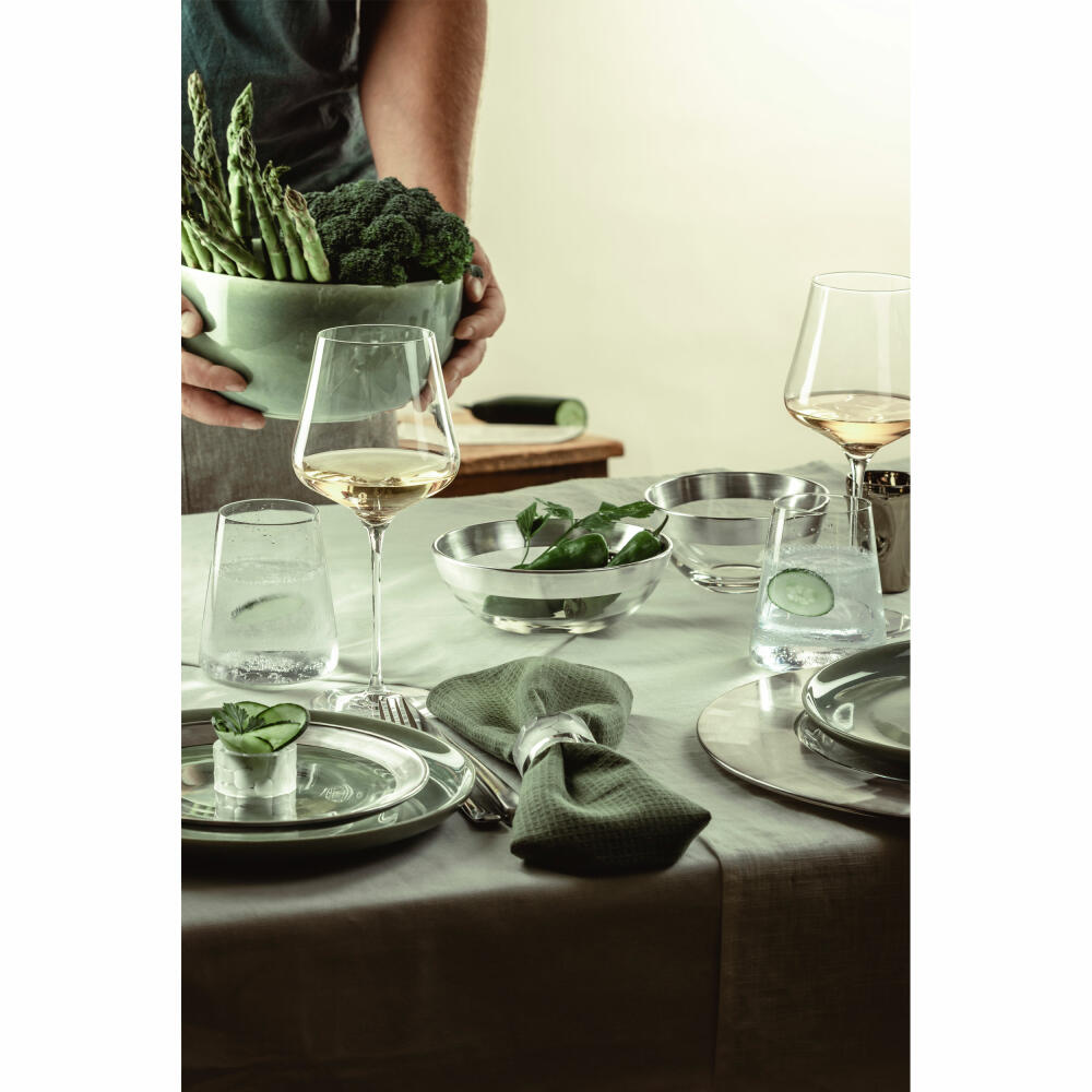 Eisch bowl Puro, cereal bowl, dessert bowl, decorative bowl, crystal glass, silver, Ø 14 cm, 73756714