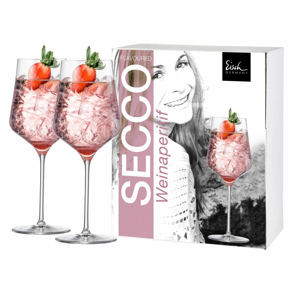 Eisch Wein-Aperitif-Glas 2er Set Secco Flavoured, Weinschorle Glas, Kristallglas, 620 ml, 15183021