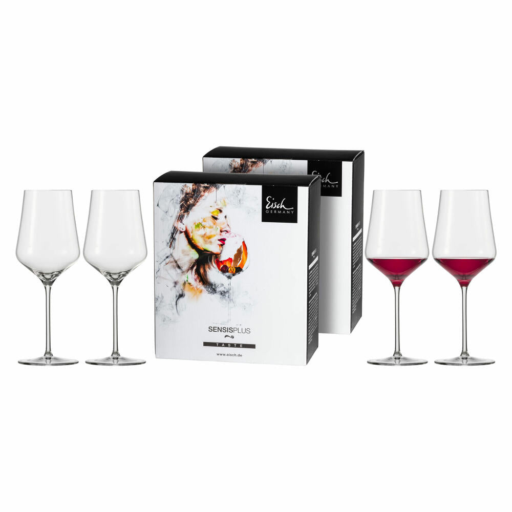 Eisch red wine glass set of 4 Sky Sensis plus, wine glass, crystal glass, 490 ml, 25185020