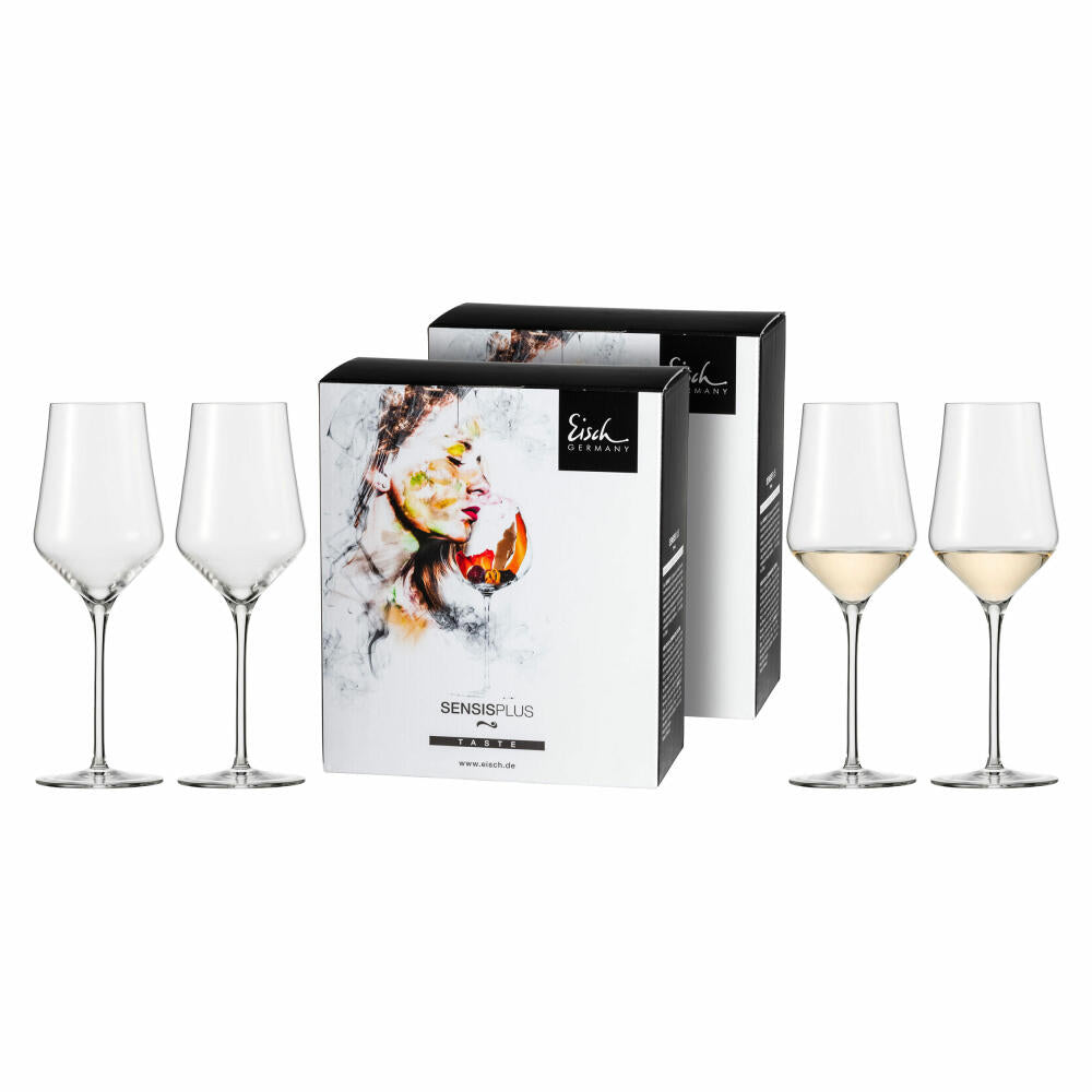 Eisch Weißweinglas 4er Set Sky Sensis plus, Weinglas, Kristallglas, 380 ml, 25185030