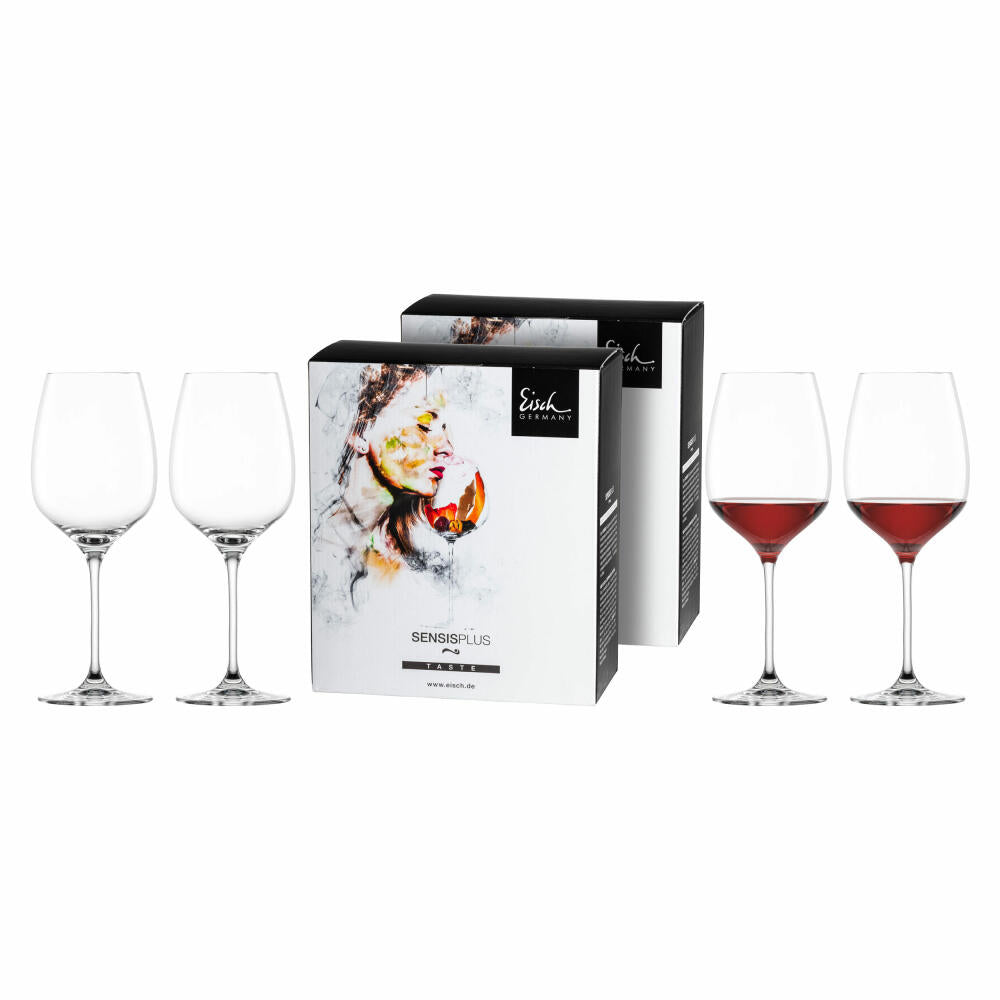 Eisch Rotweinglas 4er Set Superior Sensis plus, Weinglas, Kristallglas, 600 ml, 25006020