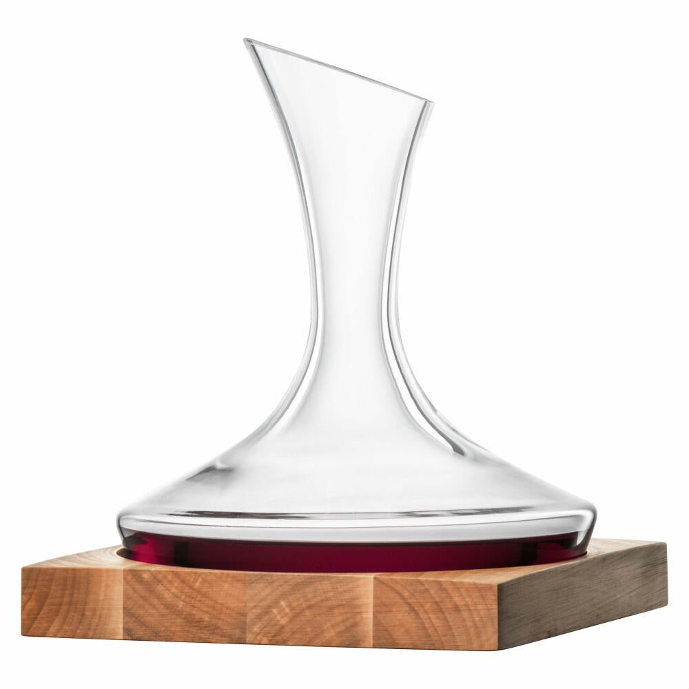 Eisch Dekantierkaraffe auf Holzsockel Wood Edition, Dekanter, Karaffe, Kristallglas, 0.75 L, 30172815