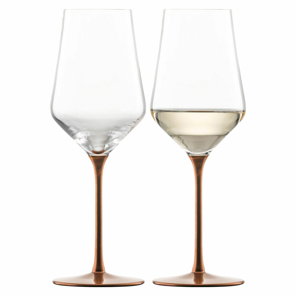 Eisch Weißweinglas 2er Set Kaya, Weingläser, Glas, Kupfer, 380 ml, 77351829