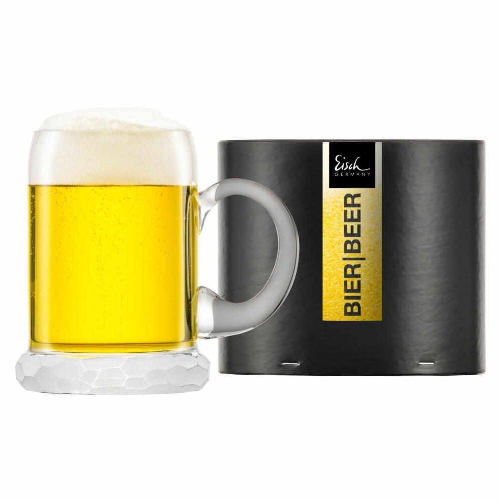 Eisch Seidel Hamilton, beer mug, beer stein, tankard, crystal glass, matt, 500 ml, 78120205